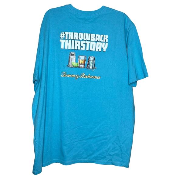 Tommy Bahama Shirt Throwback Thirstday Drinking Cotton Short Sleeve Mens XXL - Picture 1 of 8